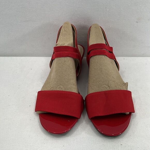 Life Stride Yolo Sandals- Red Fabric- Size 8 M- NIB - Picture 2 of 7